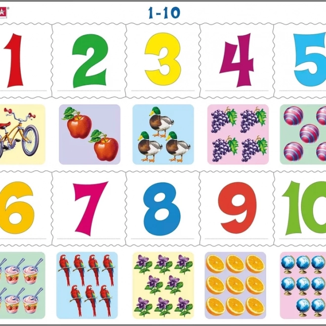 Larsen puzzle Čísla 1-10, 10 dílků