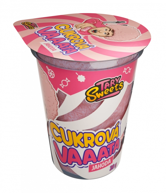 Jahodová cukrová vata Tary Sweets