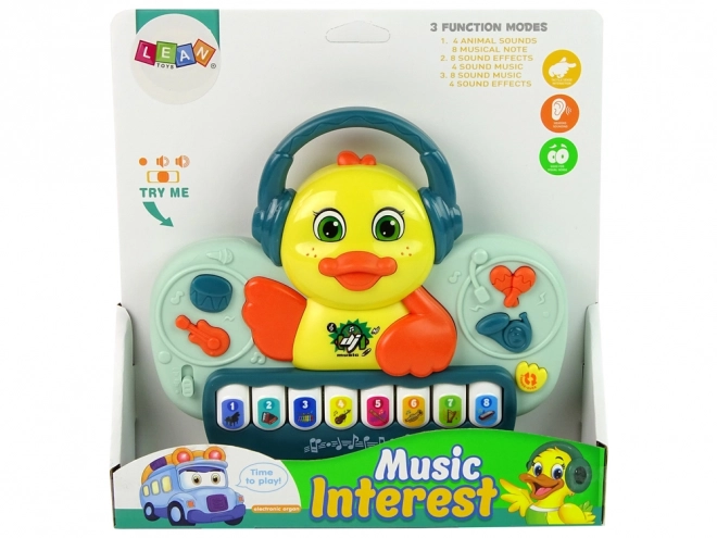 Interaktivní pianko Kačenka DJ Zvukové hudební nástroje a melodie
