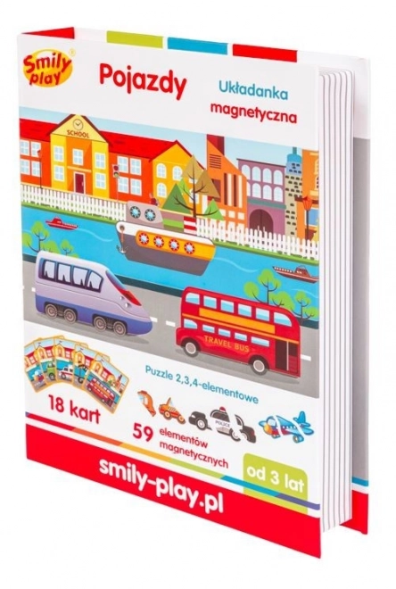 Magnetické puzzle Vozidla