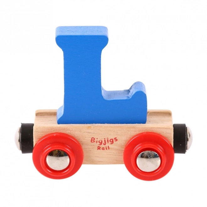 Bigjigs Rail Vagónek dřevěné vláčkodráhy - Písmeno L