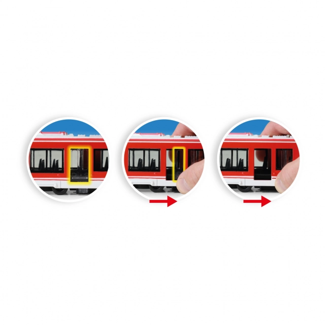 Kovová tramvaj červená 20 cm