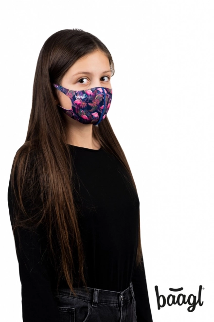 Antibakteriální rouška pro děti s motivem plameňáků
