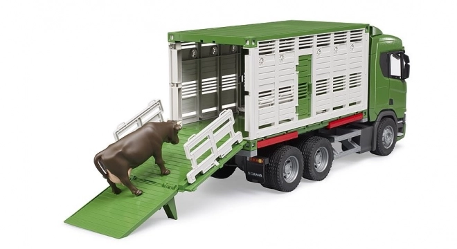 Bruder Přepravník zvířat Scania s figurkou krávy