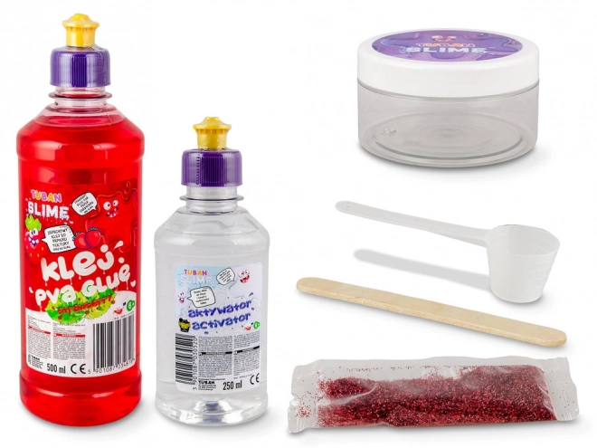 Tuban kreativní senzorická sada Slime - Jahoda XL