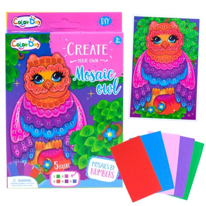 Kreativní pěnová mozaika – Sova