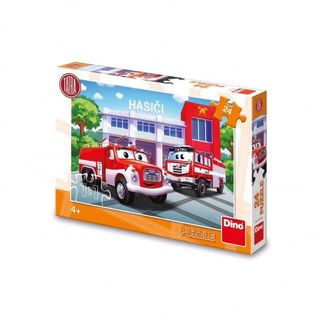 Dino puzzle Hasiči 24 dílků