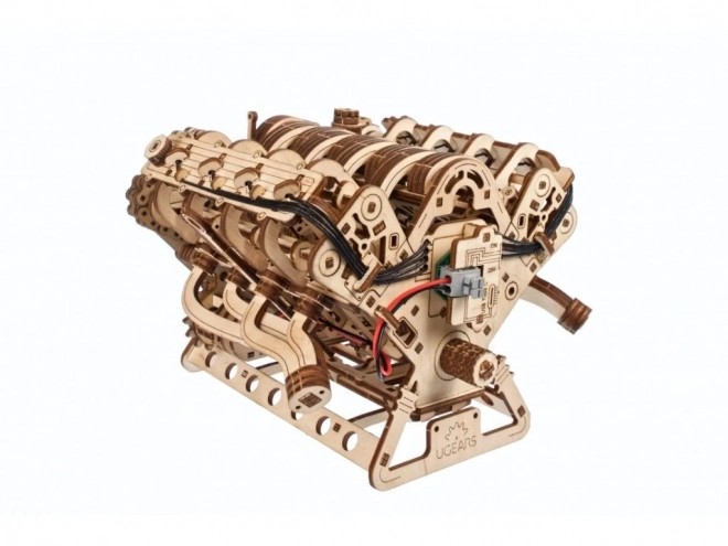 Ugears 3D dřevěné puzzle motor V8