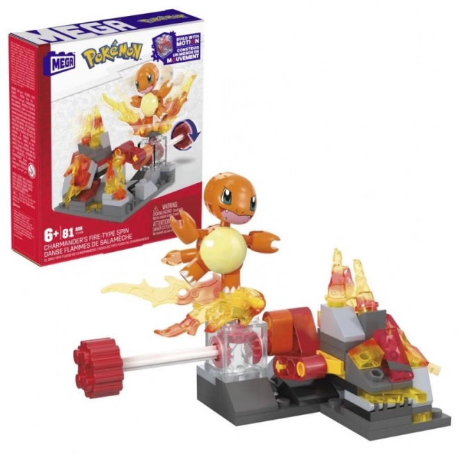 Megablok Pokémon dobrodružství-Charmander s ohnivým typem HTH86