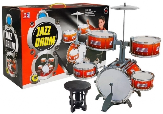 Velký dětský nástroj Percussion 5 bubnů Cymbal