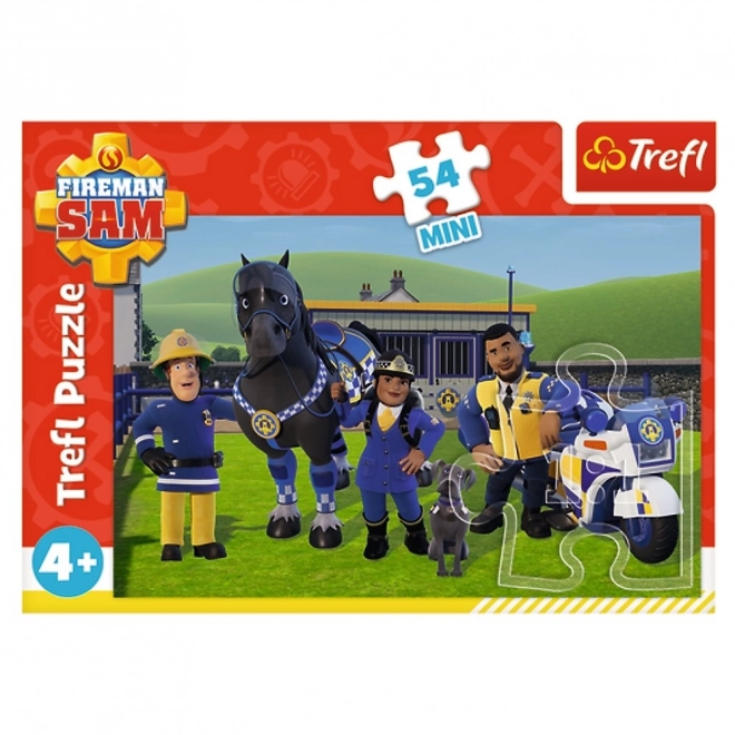 Puzzle Požárník Sam Na vodě