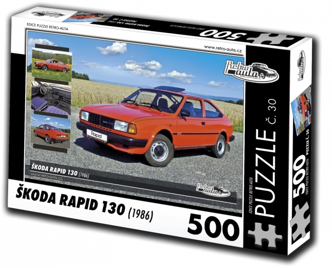 Retro puzzle Škoda Rapid 130 1986