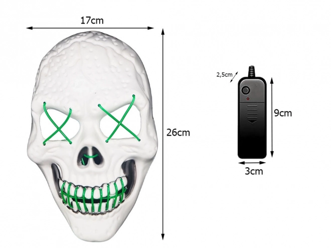Svítící maska Halloween