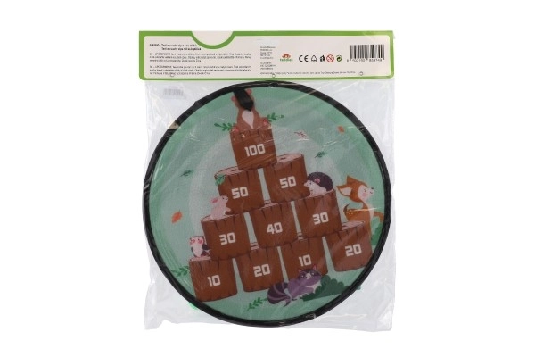 Oboustranný terč na suchý zip s míčky 34 cm