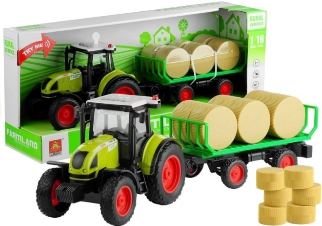 Traktor s přívěsem na seno Světla do hry 37,5 cm