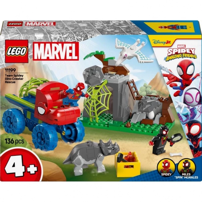 Záchranná mise týmu Spidey na dinosauřích kolech