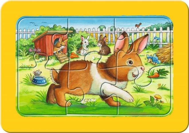 RAVENSBURGER Moje první puzzle Zvířecí kamarádi 3x6 dílků