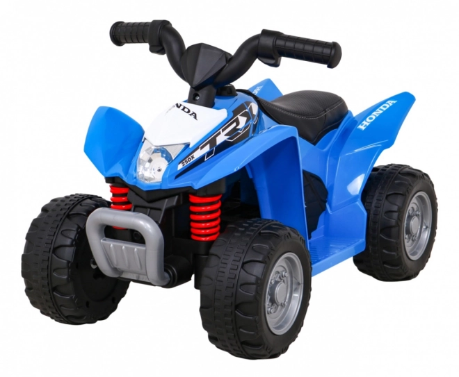 Čtyřkolka Honda 250X TRX s baterií + klakson + LED + eko kůže – Modrá