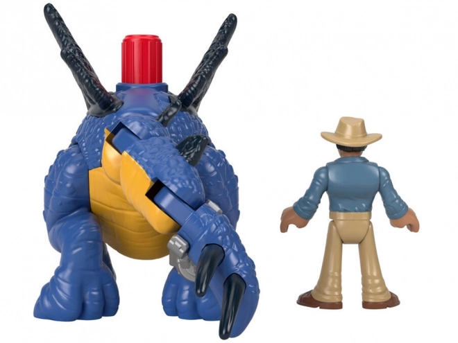 Sada figurek Jurassic World Imaginext Stegosaurus a Dr. Grant