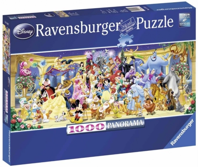 RAVENSBURGER Panoramatické puzzle Disney - Rodinná fotka 1000 dílků