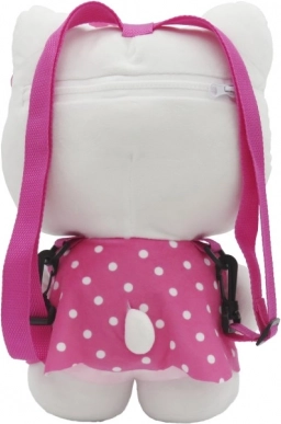 Hello Kitty růžový plyšový batůžek
