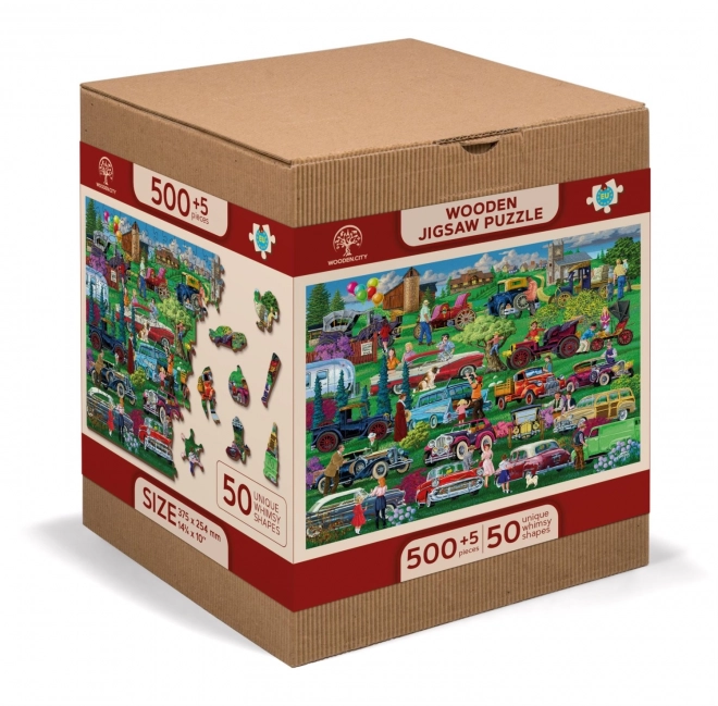 Dřevěné puzzle WOODEN CITY Veteráni 2v1