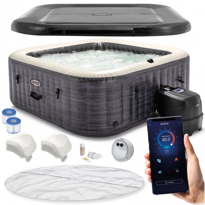 Nafukovací vířivka pro 6 osob INTEX 196x71 cm s prémiovým příslušenstvím
