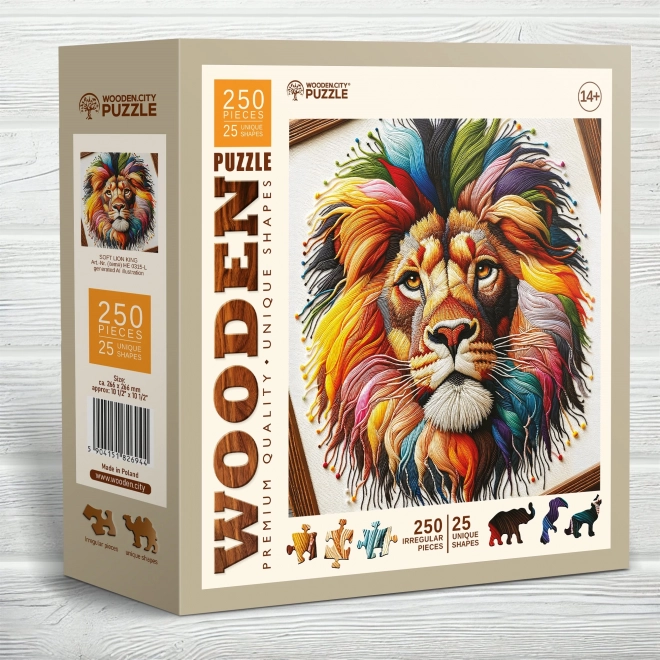 Dřevěné puzzle Jemný Lví král 250 dílků