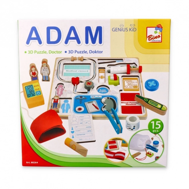 Bino Vkládací puzzle organizér lékaře