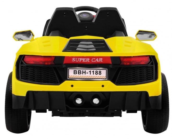 Budoucí bateriové auto + Dálkové ovládání + Pomalý start + EVA + MP3 USB + LED dioda – Žluté