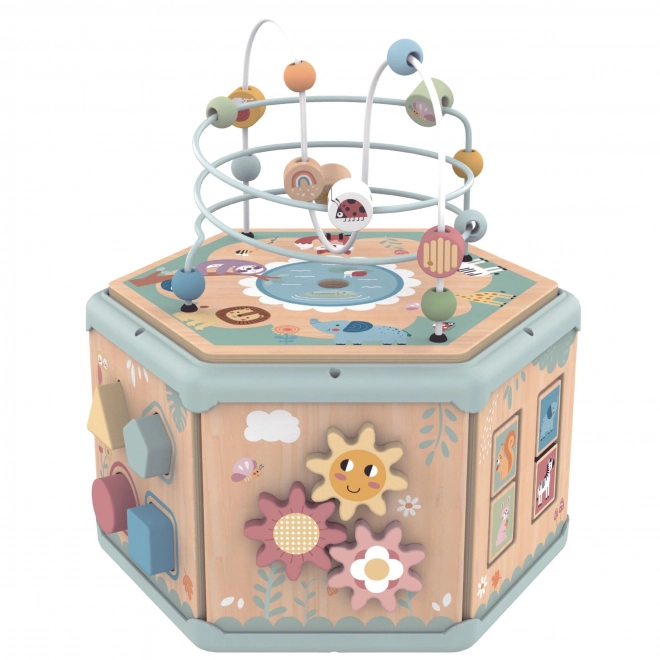 Interaktivní dřevěný šestiúhelník Montessori TOOKY TOY