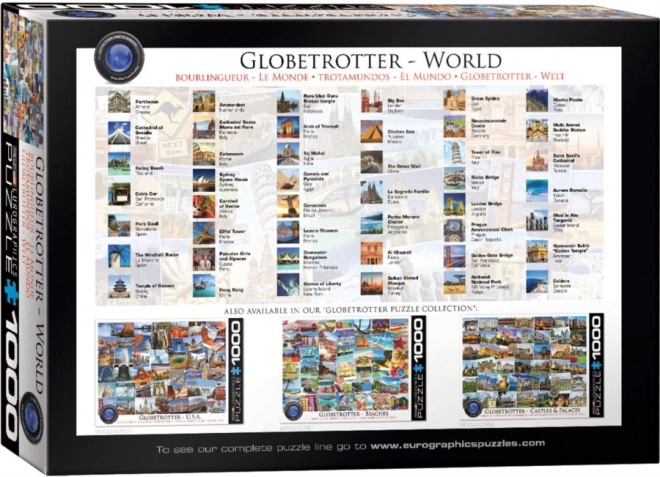 EUROGRAPHICS Puzzle Světoběžník - celý svět 1000 dílků