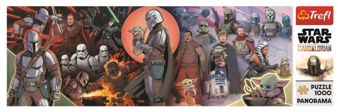 Panoramatické puzzle The Mandalorian Dobrodružství 1000 dílků