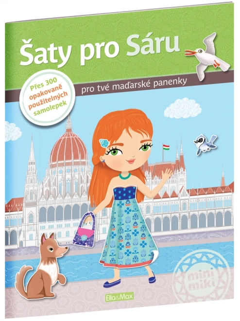 Šaty pro panenku Sáru samolepková kniha