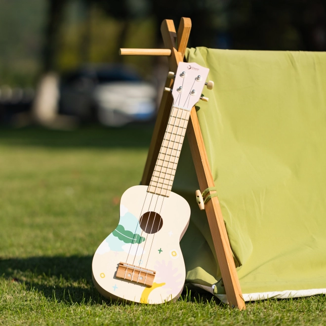 Klasické svět dřevěné ukulele pro děti růžové