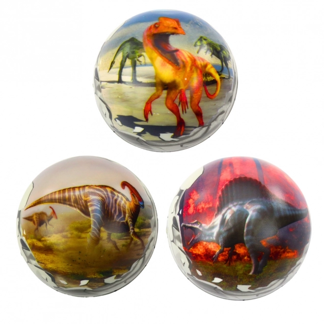 Barevný míček s motivem dinosaurů 7 cm