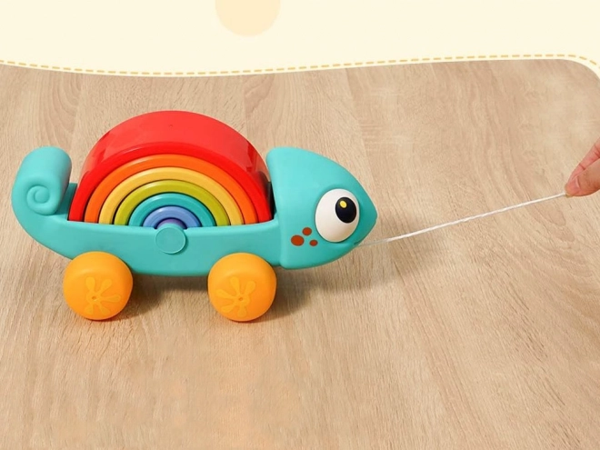 Duhový chameleon hračka montessori 18m+