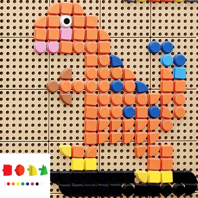 Masterkidz geometrické prvky 8 barev 256 ks příslušenství pro tabule STEM