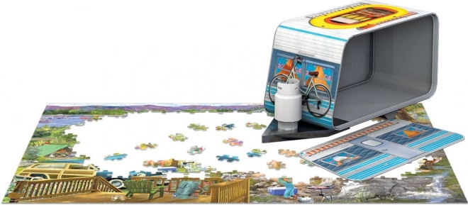 Puzzle v plechové krabičce Karavan - 550 dílků