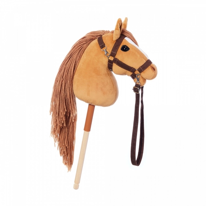 Dřevěný kůň na tyči Hobby Horse HOPPIHORSE Kaštanová hnědá