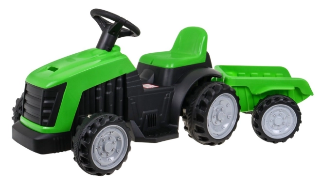 Dětský elektrický traktůrek s přívěsem – Zelený