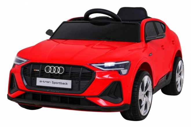 Audi E-Tron Sportback pentru copii + Pilot + tracțiune 4x4 + pornire lentă + radio MP3 + LED – Červená