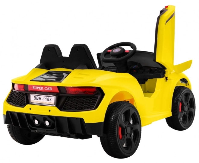 Budoucí bateriové auto + Dálkové ovládání + Pomalý start + EVA + MP3 USB + LED dioda – Žluté