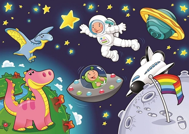 ART PUZZLE Puzzle Astronaut a Mládě Pegase 24+35 dílků