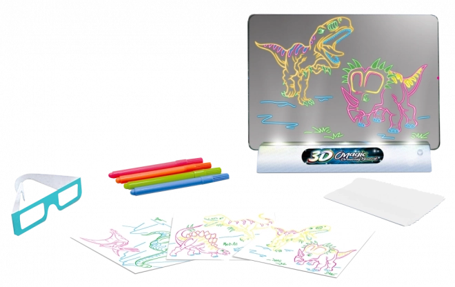 3D kreslící tabulka s dinosaury