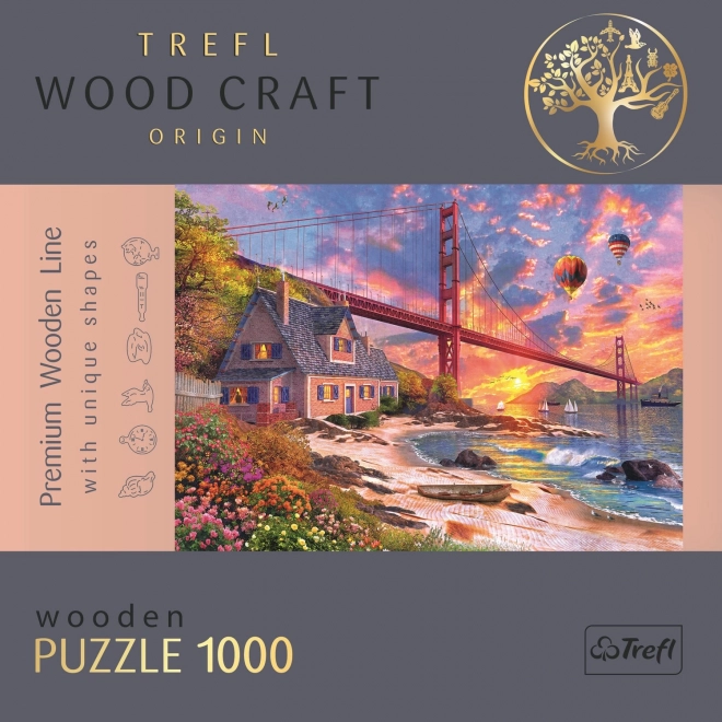 Puzzle západ slunce nad Golden Gate 1000 dílků