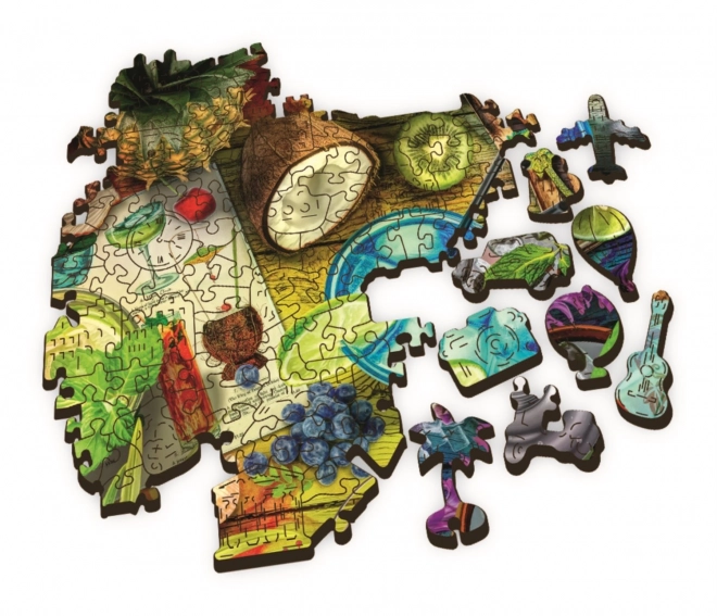 Puzzle Barevné koktejly TREFL Wood Craft Origin 501 dílků
