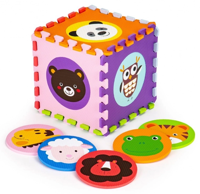 ECOTOYS Pěnové puzzle Zvířecí hlavičky (29x29)