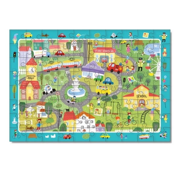 Puzzle s hledáním obrázků Život v městě 80 dílků