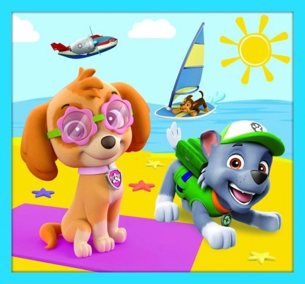 Puzzle Paw Patrol Tlapková Patrola 10v1 Spolehlivý tým v krabici 40x27x6cm